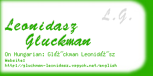 leonidasz gluckman business card